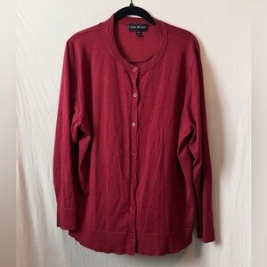 Lane Bryant Rich Red Women's Cardigan